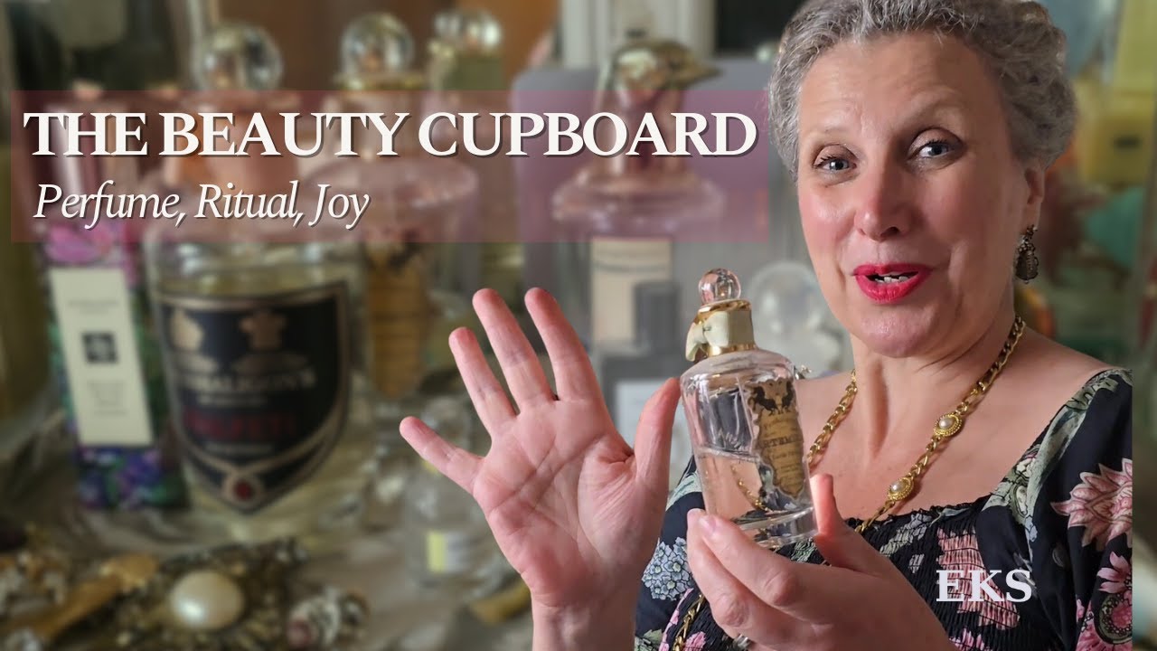 Inside My Beauty Cupboard | vintage bathroom storage, perfume ritual & quiet joy 