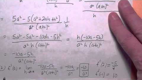 Computing  the Derivative at a Point    (151  2.7  part 2)