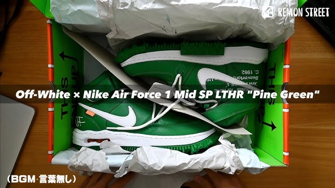 These are 🔥 in hand. Don't sleep on them. Materials way nicer than the  prior colorways. Off-White Air Force 1 Mid Pine Green. : r/Sneakers