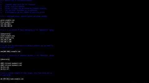 [Ansible Tutorial] - Managing the Ansible Inventory Hosts File