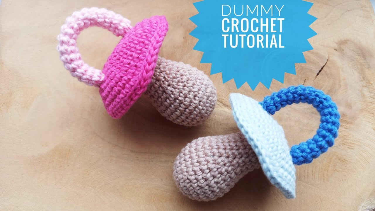 Dummy Pazifier Crochet Tutorial, Schnuller Häkeln Anleitung 