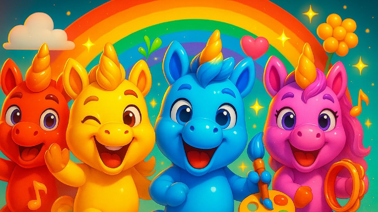 Regnbue Enhjørning Sang 🎶🌈 | Musikalsk Eventyr for Barn by BrightTales