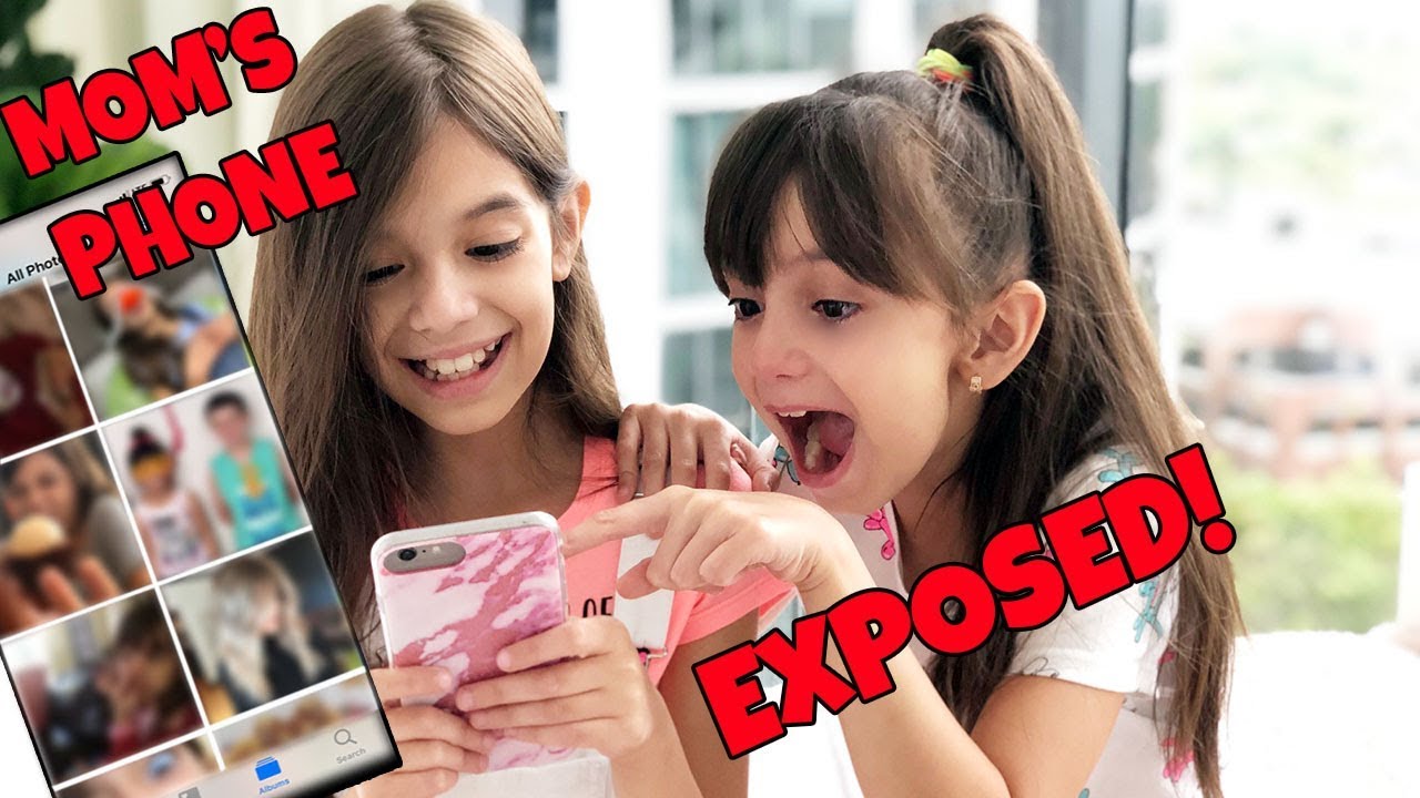 WE REACT to Our MOM'S Camera Roll! | Emily and Evelyn ...