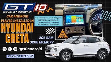 GT 10 Car Android Player installed in #hyundai #creta