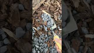 Stainless steel garden trowel with wooden handle. #workprotools