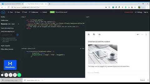Drag Between Blocks in Froala WYSIWYG Editor V3 JSFiddle