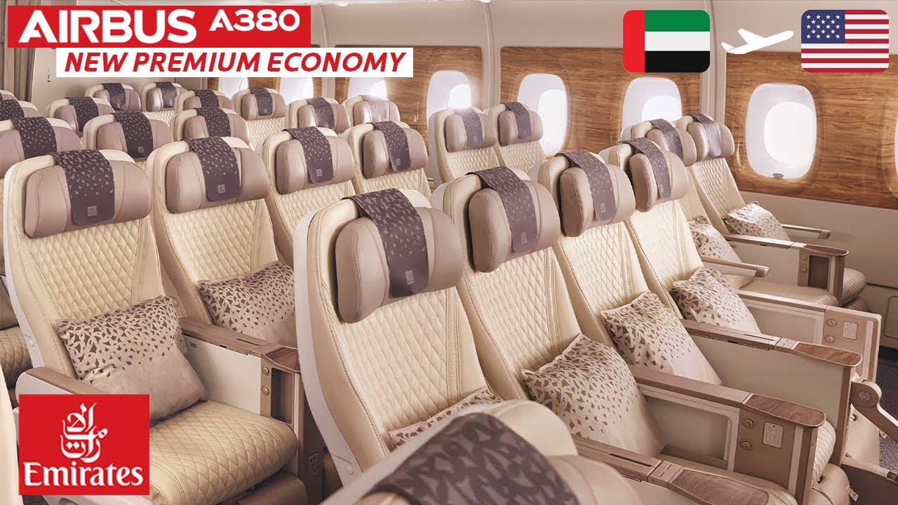 EMIRATES BRAND NEW PREMIUM ECONOMY 13 hours on the A380 from Dubai to New York