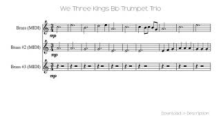 Video thumbnail of "🎶 We Three Kings Bb Trumpet Trio 🎸🎸"