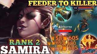 SAMIRA FEEDER TO KILLER MVP PLAY! UNDERRATED OP BUILD - TOP 2 GLOBAL SAMIRA BY Thu Hương - WILD RIFT