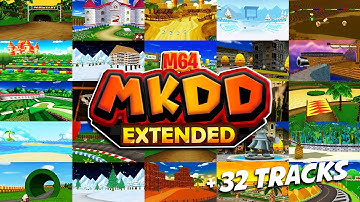 +32 CUSTOM TRACKS for Mario Kart: Double Dash!! (MKDD: Extended V2.0) [200cc]