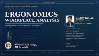 Task Analysis, Biomechanics & Physical Job Demand | Week 2 Live Lecture | NPTEL IIT Guwahati