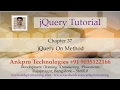 jQuery 37 - Events 7 - Binding Event Handlers using On Method
