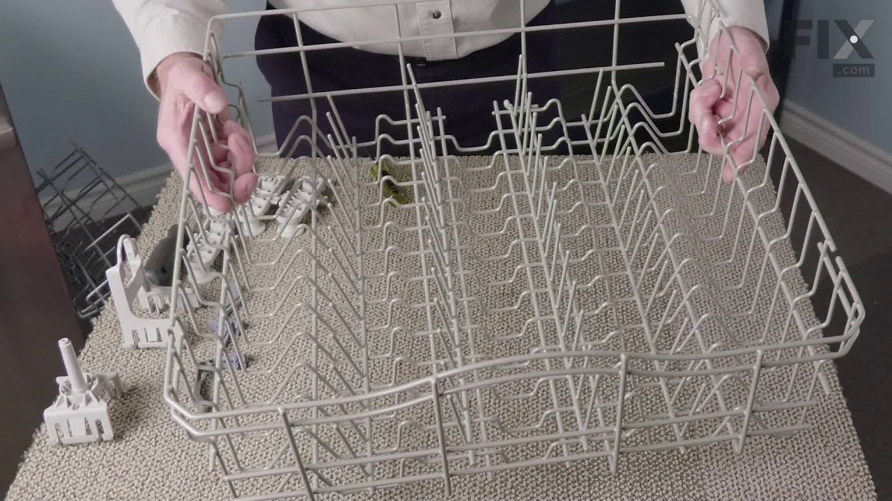 Whirlpool Dishwasher Repair - How to Repair the Upper Dishrack - YouTube