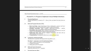 Experiment No. 13| OOP(22316) | C++ program to implement multiple inheritance