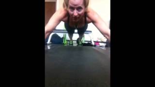 Oblique push-ups advanced version