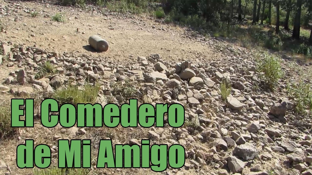 Espera de jabalí - Revisión de comederos - El comedero de mi amigo