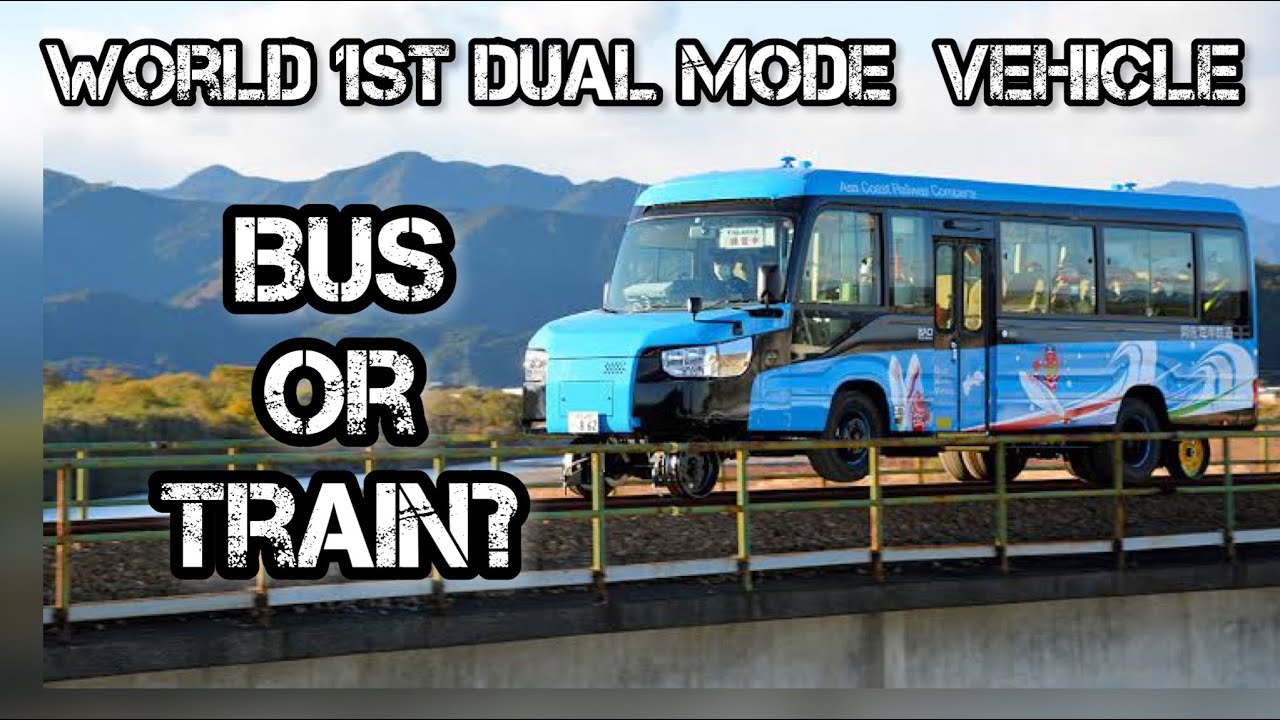 Bus or train? World first dual-mode vehicle. Japan - YouTube