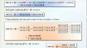 6.2 Sum, Difference, and Cofunction Identities