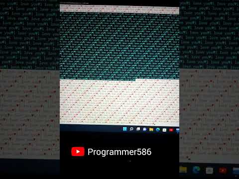 I LOVE YOU program in c language | love coding ❤️ #shorts #short #coding #shortsfeed #youtubeshorts