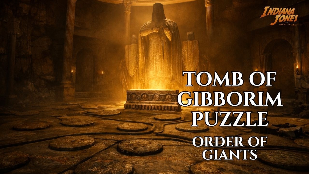 Tomb of Gibborim Puzzle Solution – Indiana Jones: Order of Giants DLC Guide