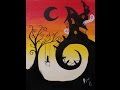 House on Haunted Hill Step by Step Acrylic Painting on Canvas for Beginners