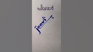 How to write calligraphy Style for #janvi #name #shorts