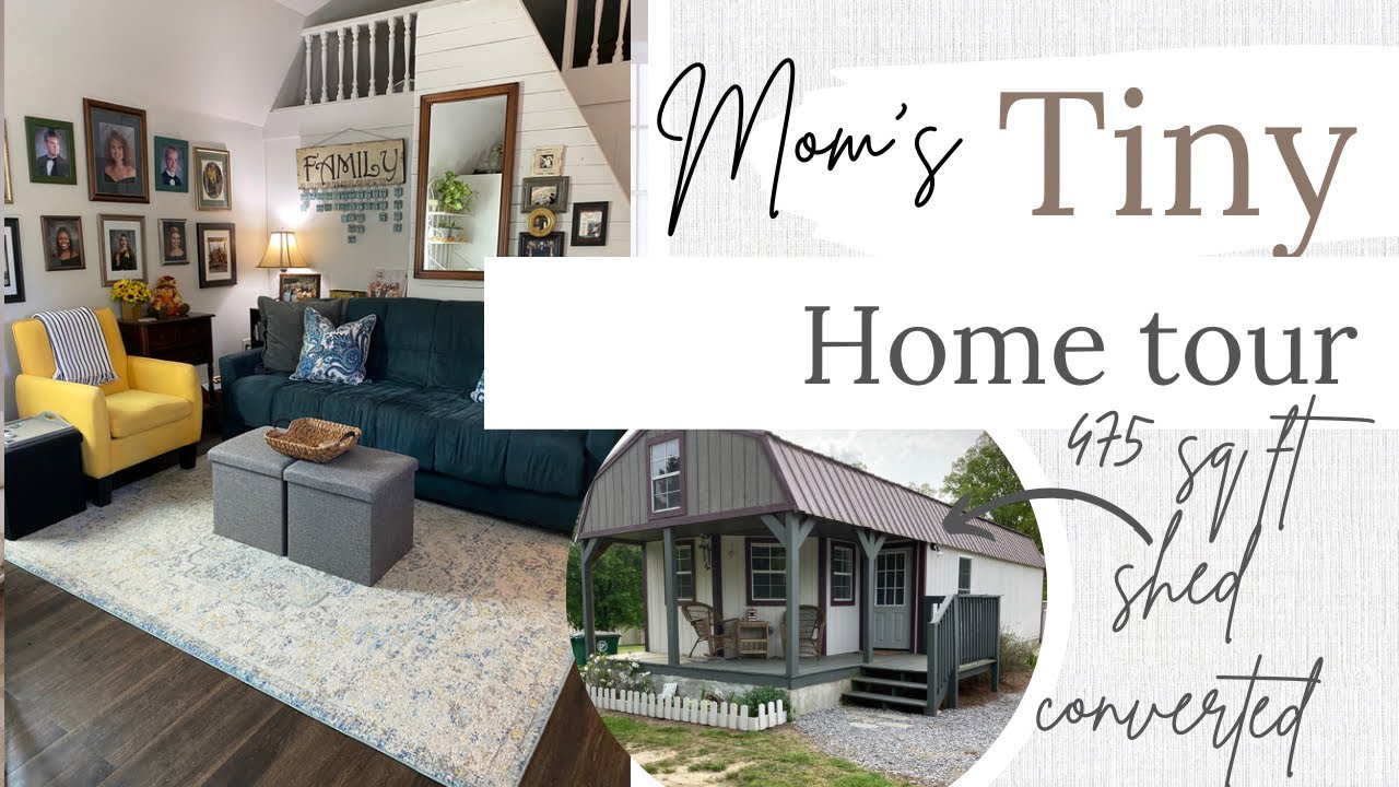 Mom's Tiny Home Tour-Shed converted to Tiny Home-475 sq ft-Tiny House Living-Cost Breakdown Inc