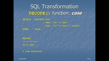 DECODE Function in Oracle Database