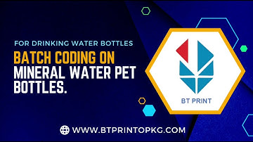 Batch Coding on Water Bottles | Batch Printing on Mineral Water Bottle