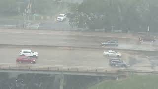 Charlotte NC - I-277 Hard Driving Rain in the Uptown