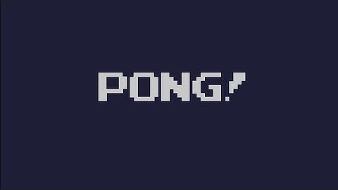 Pong! | pygame • game showcase