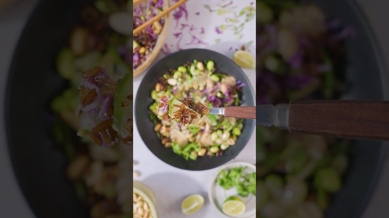 Creamy Peanut & Crispy Rice Salad