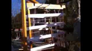 Nancy Today: Winding the warp 4 on a warping beam