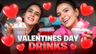 Trying Starbucks New Valentines Day Drinks