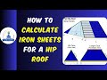 How to Calculate Iron Sheets for Hip Roof  Estimation &amp; Roof Area #roofing #roof