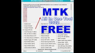 MTK Meta Mode Unlock Tool 2022 New Free || Mtk Auth Bypass Tool 2022