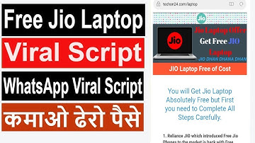 Free Jio Laptop Offer WhatsApp Viral Script, Festival Wishing Website Script [Event Blogging]