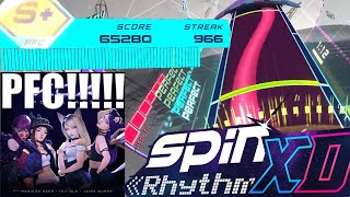 Spin Rhythm XD- Pop/Stars by K/DA (custom chart)- XD Difficulty, PFC (perfect full combo) run!!!!!!!