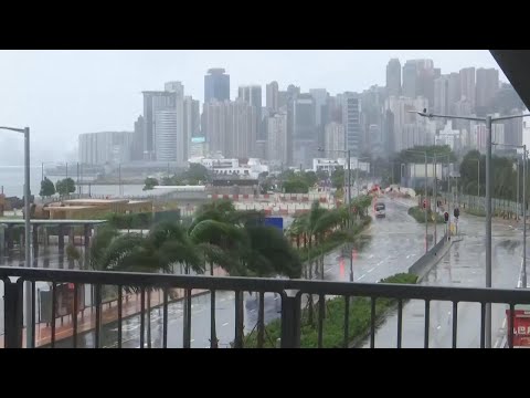 Hong Kong at near standstill as Typhoon Saola approaches
