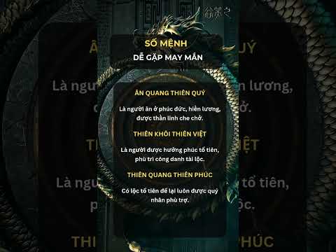 Số mệnh dễ gặp may mắn #tuvi #tracuulasotuvi #tuvi12congiap #lasotuvi