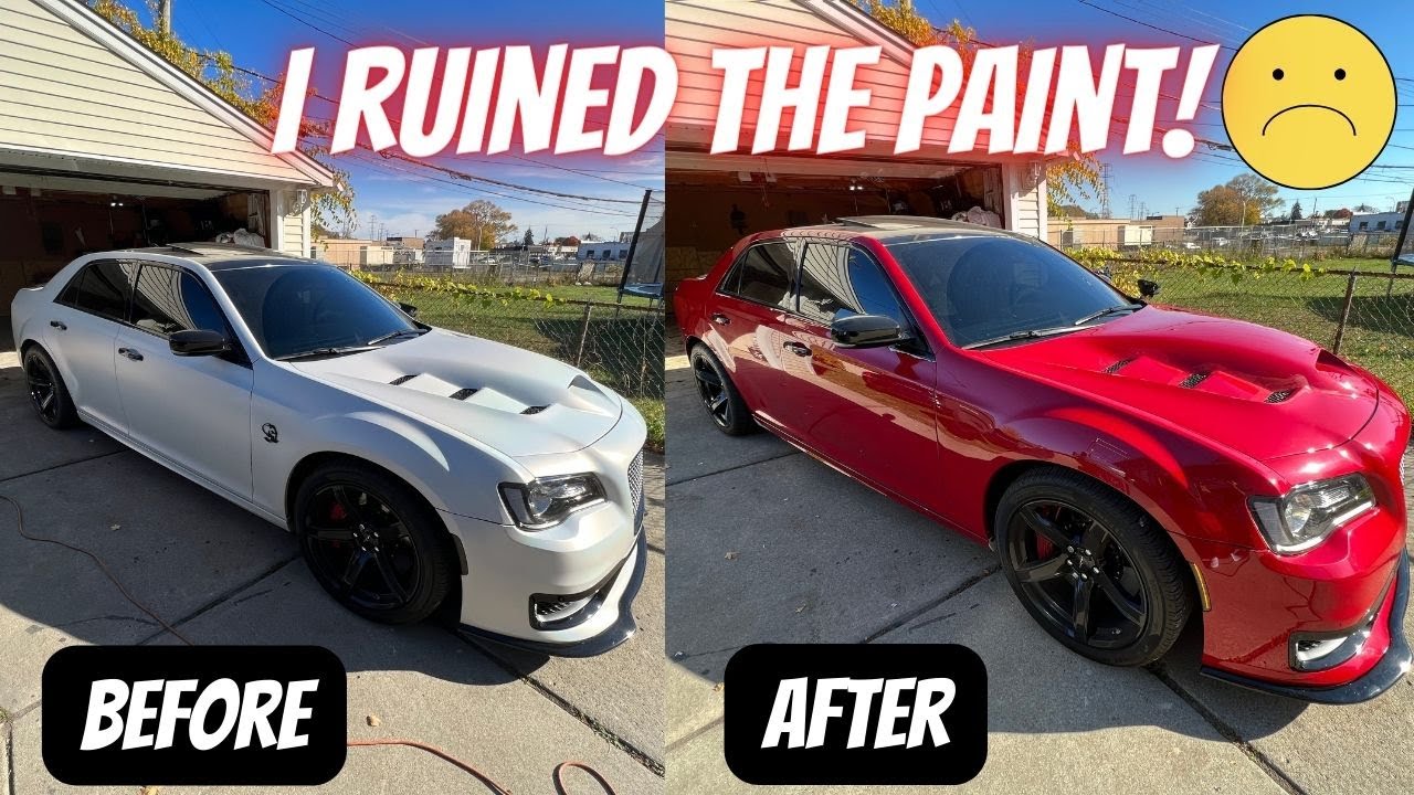 Removing The Wrap On My Hellephant Chrysler 300! *Looks WAY Better Now*