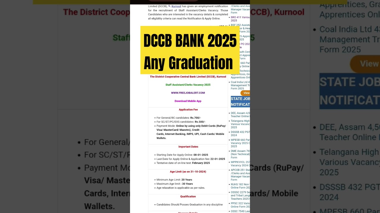 DCCB BANK 2025 | Any Graduation 🎓 