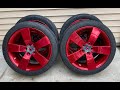 Wheel Restoration Part IV - Powdercoating Wheels Rims DIY Chrome / Translucent Red