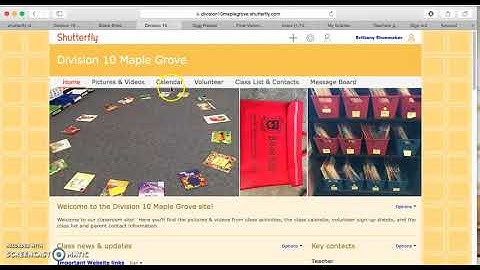 Shutterfly Class Share website - platform setup