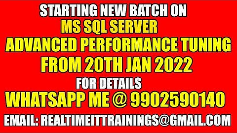 Starting New Batch on Sql Server Performance Tuning