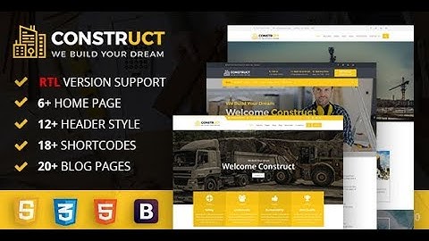 Construct : Construction, Building & Maintenance Business Template
