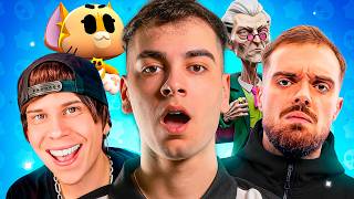 JUEGO CON EL BRAWLER DE CADA YOUTUBER FAMOSO PARA COMPLETAR LA MISIÓN DE HOY !!