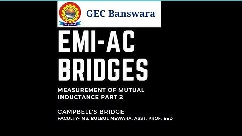 AC Bridge_Measurement of Mutual Inductance_Campbell