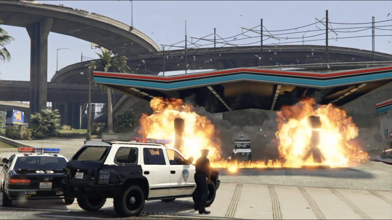 GTA5オンライン ノウ・ウェイ・アウト（ネガティヴ報道） 爆破シーン
