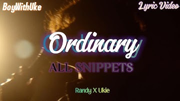 BoyWithUke - Ordinary (All Studio Snippets Lyric Video) w/UkieWithUke [DLV 7]